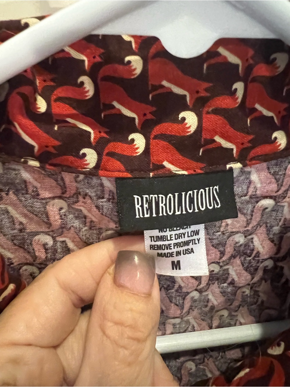 Retrolicious Red Fox Pattern Dress